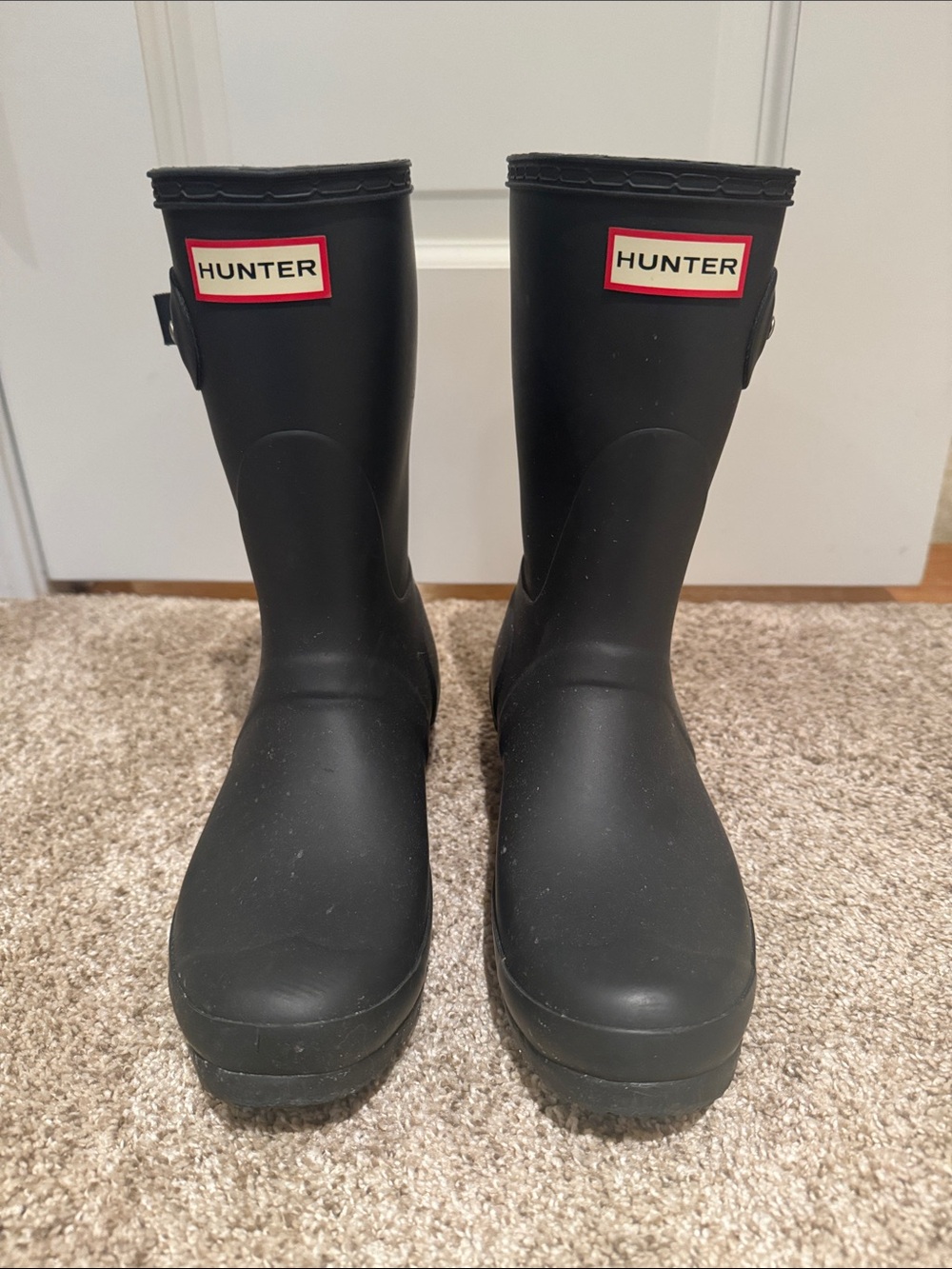 Hunter Black Mid-Calf Waterproof Rain Boots